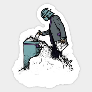 Shredder at work Sticker